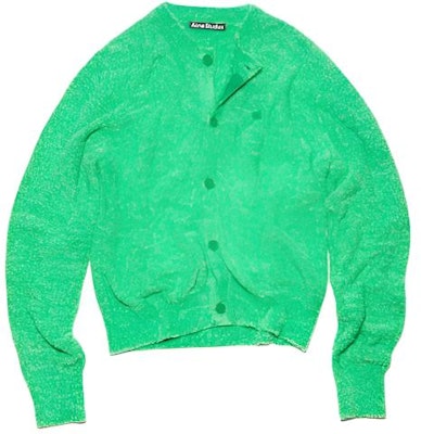 Acne Studios SS24 Cardigan Uniseks Butang Hijau Cerah Knit. C60072-BCD Buy Acne Studios SS24 Cardigan Uniseks Butang Hijau Cerah Knit. C60072-BCD