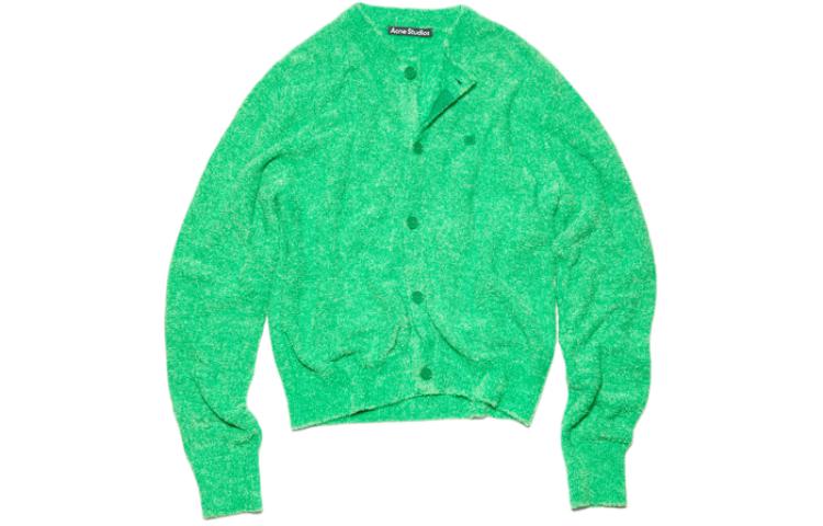 Order Acne Studios SS24 Cardigan Uniseks Butang Hijau Cerah Knit. C60072-BCD