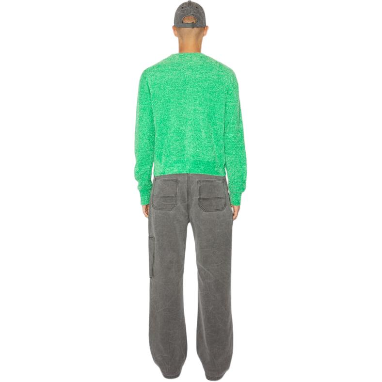 Shop Acne Studios SS24 Cardigan Uniseks Butang Hijau Cerah Knit. C60072-BCD