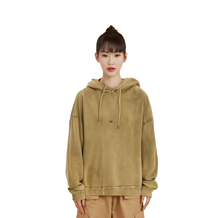 Acne Studios SS24 Unisex Vintage Dyed Cotton Logo Patch Hoodie Gray-Green. CI0138-ABC 圖 5