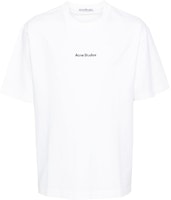 Acne Studios SS24 Unisex White Cotton Letter Logo Crewneck T-Shirt. CL0274-WHITE Acne Studios SS24 Unisex White Cotton Letter Logo Crewneck T-Shirt. CL0274-WHITE