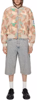 Lookbook Acne Studios SS24 復古迷彩印花拉鍊飛行夾克 男女款 橘色 B90753-AH8
