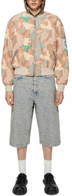 Acne Studios SS24 Vintage Camo Print Zip Bomber Jacket Unisex Orange B90753-AH8 Lookbook Acne Studios SS24 Vintage Camo Print Zip Bomber Jacket Unisex Orange B90753-AH8