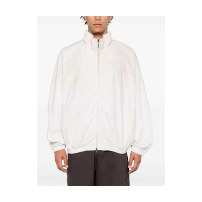Acne Studios SS24 White Zipper Bomber Jacket with Letter Print Unisex B90790-100