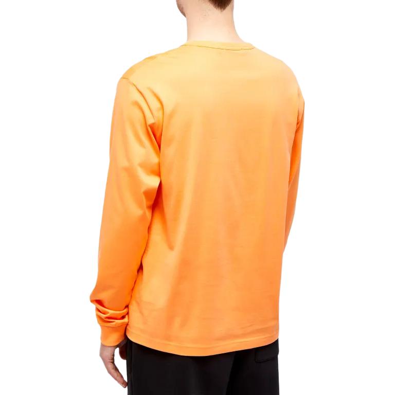 Shop Acne Studios SS24 黃色圓領長袖徽標衛衣 CL0204-AC1