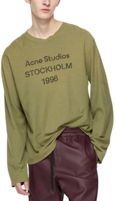 Acne Studios SS25 1996复古标志长袖男女通用T恤。 CL0197 Shop Acne Studios SS25 1996复古标志长袖男女通用T恤。 CL0197