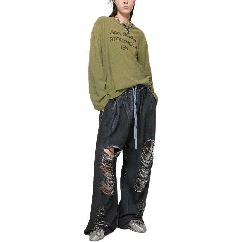 Purchase Acne Studios SS25 1996复古标志长袖男女通用T恤。 CL0197