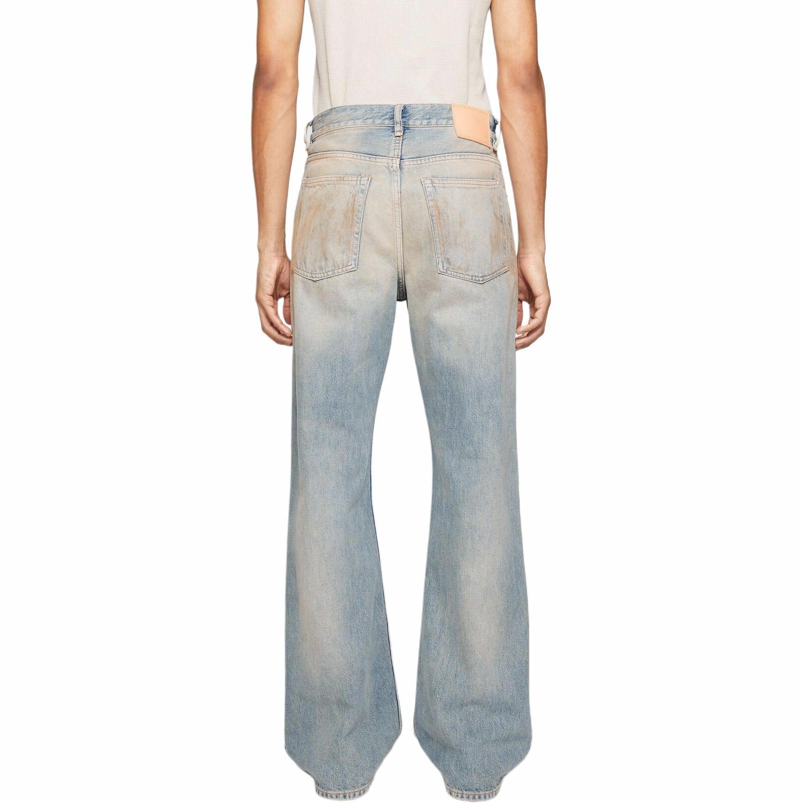 Acne Studios SS25 Distressed Mid-Waist Wide-Leg Denim Jeans Blue メンズ B00403-863 圖 5