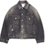 Buy Acne Studios SS25 Distressed Splatter Oversized Denim Jacket Unisex Grey. C90190-900