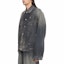 Purchase Acne Studios SS25 Distressed Splatter Oversized Denim Jacket Unisex Grey. C90190-900