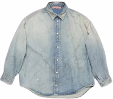Acne Studios SS25 Oversized Button Long-Sleeve Shirt Light Blue Unisex. CB0103-228 Acne Studios SS25 Oversized Button Long-Sleeve Shirt Light Blue Unisex. CB0103-228