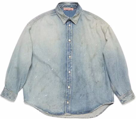 Acne Studios SS25 寬鬆款長袖襯衫 淺藍色 男女適用 CB0103-228 Buy Acne Studios SS25 寬鬆款長袖襯衫 淺藍色 男女適用 CB0103-228
