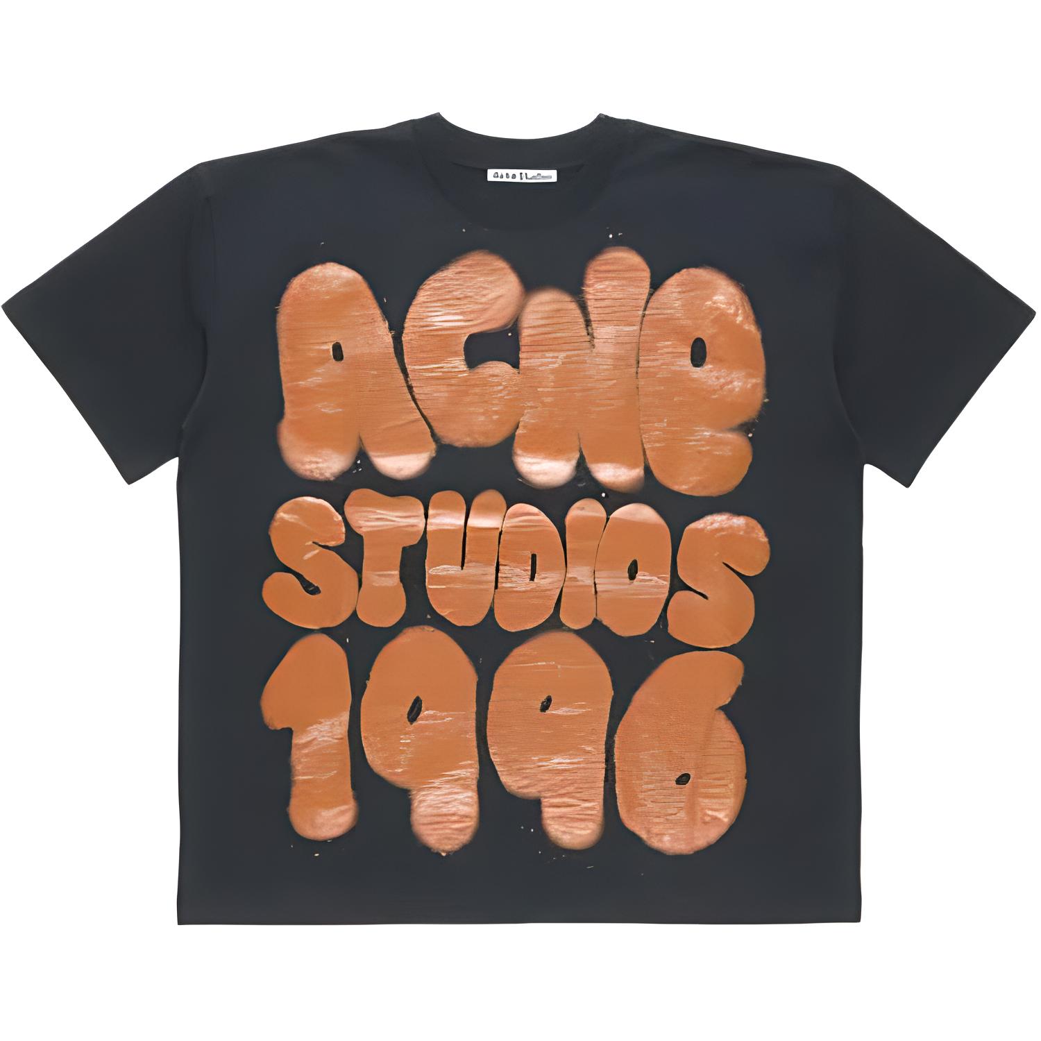 Acne Studios SS25 Oversized Logo Black Unisex T-Shirt CL0333-900