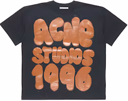 Acne Studios SS25 Oversized Logo Black Unisex T-Shirt CL0333-900 Acne Studios SS25 Oversized Logo Black Unisex T-Shirt CL0333-900
