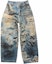 Order Acne Studios SS25 Printed Distressed Loose Fit Jeans Mid Blue for Men BK0679-863