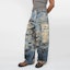 Purchase Acne Studios SS25 Printed Distressed Loose Fit Jeans Mid Blue for Men BK0679-863