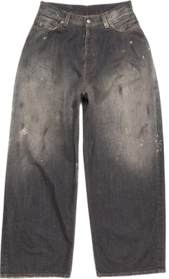 Acne Studios SS25 Super Baggy Distressed Wide-Leg Jeans Men’s Black. B00396-900 Buy Acne Studios SS25 Super Baggy Distressed Wide-Leg Jeans Men’s Black. B00396-900