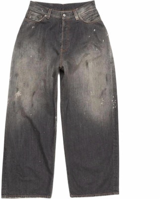 Acne Studios SS25 Super Baggy Distressed Wide-Leg Jeans Men’s Black. B00396-900 Order Acne Studios SS25 Super Baggy Distressed Wide-Leg Jeans Men’s Black. B00396-900