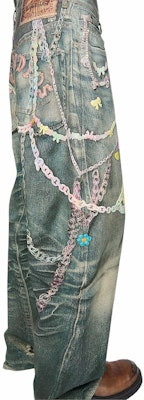 Acne Studios SS25 Vintage Wash Candy Chain 3D Print Jeans Men’s Blue FN-MN-TROU001101 Shop Acne Studios SS25 Vintage Wash Candy Chain 3D Print Jeans Men’s Blue FN-MN-TROU001101