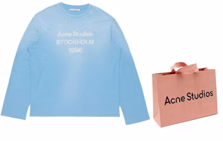 Acne Studios SS26 1996 Series Minimal Glacier Blue Unisex Long-Sleeve Tee CL0197-CDI Acne Studios SS26 1996 Series Minimal Glacier Blue Unisex Long-Sleeve Tee CL0197-CDI