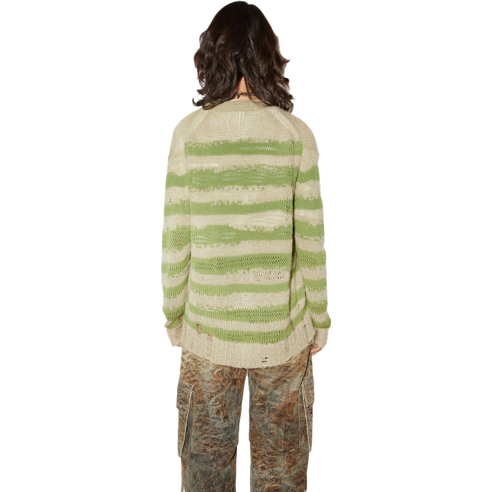 Shop アクネ ストゥディオズ ストライプ モヘア Vネック ニット セーター ユニセックス. A60398-DGG