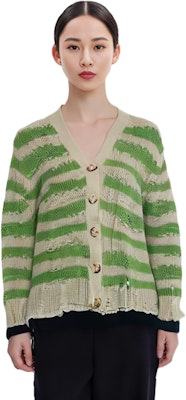 アクネ ストゥディオズ ストライプ モヘア Vネック ニット セーター ユニセックス. A60398-DGG Sizing アクネ ストゥディオズ ストライプ モヘア Vネック ニット セーター ユニセックス. A60398-DGG