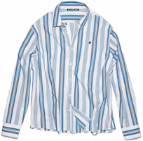 Order Acne Studios 条纹宽松版扣衬衫 中性 白色/钢蓝色 CB0044-DFA