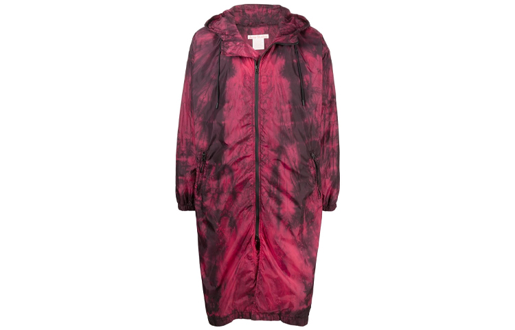Order Acne Studios Tie-Dye Logo Print Mid-Length Hooded Jacket Pink Men’s. B90529-ACV
