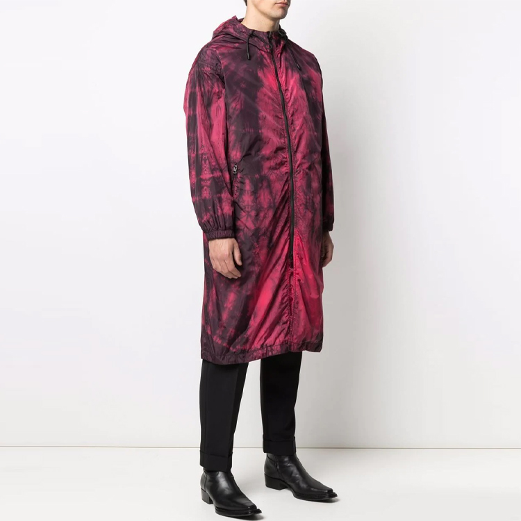 Purchase Acne Studios Tie-Dye Logo Print Mid-Length Hooded Jacket Pink Men’s. B90529-ACV