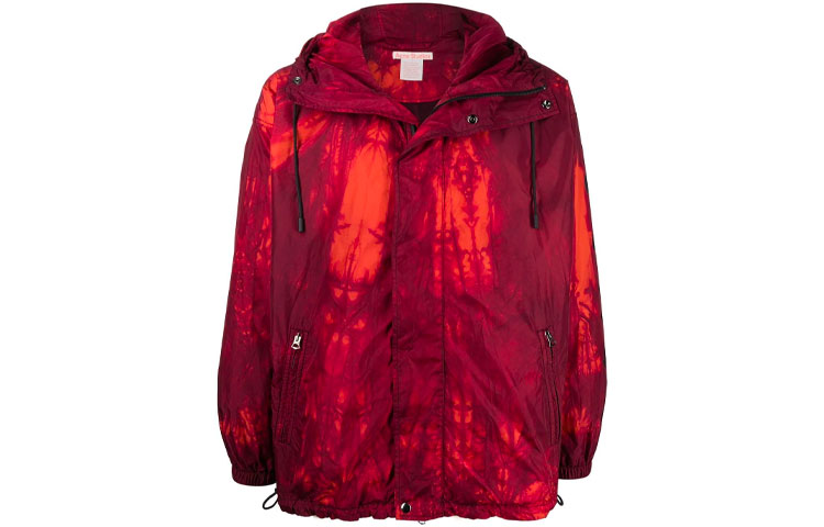 Acne Studios Tie-Dye Printed Hoodie Jacket Red . B90527-ACO