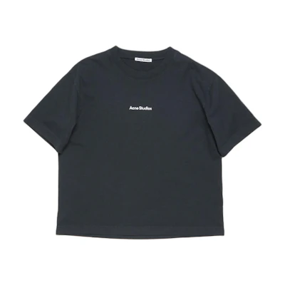 Acne Studios Unisex Black Crewneck Logo Short Sleeve T-Shirt CL0275-900