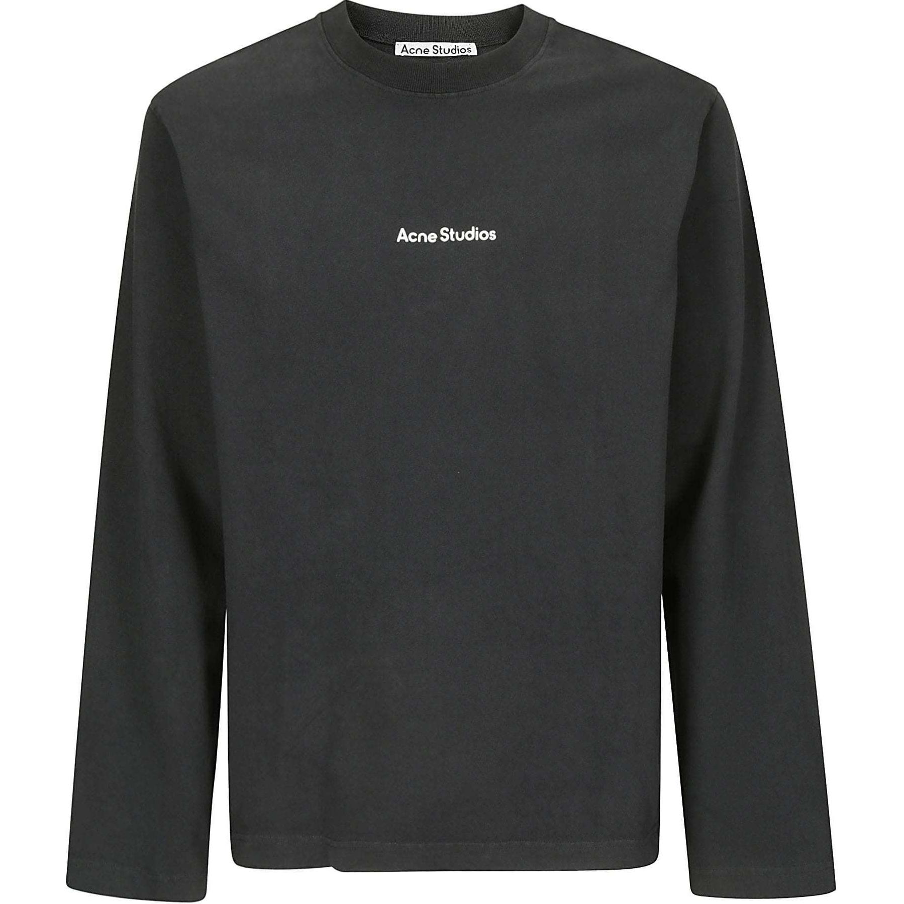 Acne Studios Unisex Black Long Sleeve Crewneck Letter Tee CL0270-900