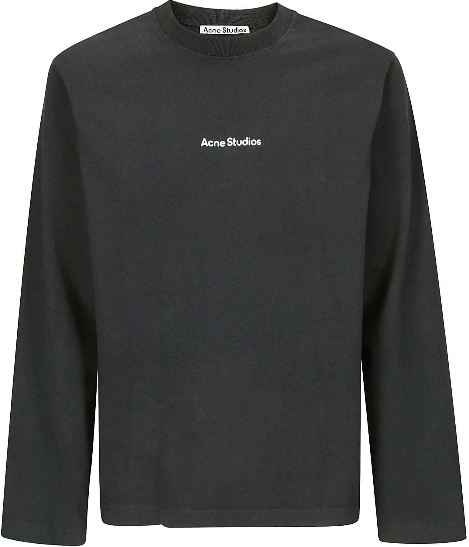 acne-studios-unisex-black-long-sleeve-crewneck-letter-tee-cl-0270-900