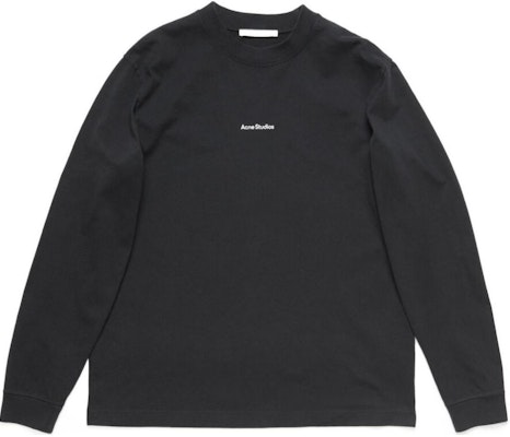 Acne Studios 男女黑色長袖圓領字母T恤 CL0270-900 Order Acne Studios 男女黑色長袖圓領字母T恤 CL0270-900