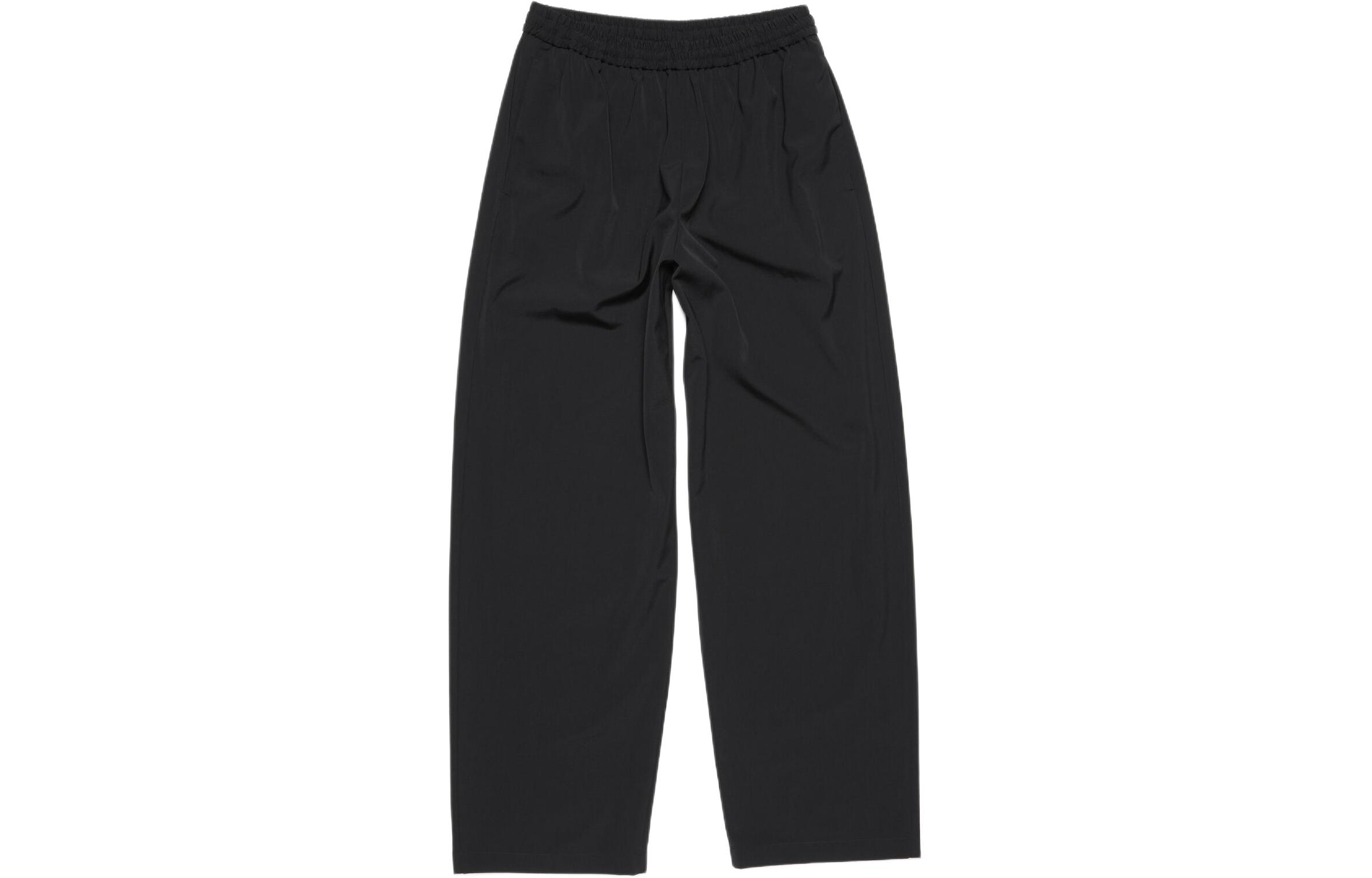 Order Pantalones Negros Unisex Acne Studios, Corte Relajado, Cintura Elástica y Pierna Recta. BK0593-900