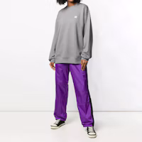 Lookbook Acne Studios Unisex Crewneck Pullover Long Sleeve Sweatshirt Gray. CI0010D-LIGHTGREYMELANGE