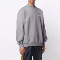 Details for Acne Studios Unisex Crewneck Pullover Long Sleeve Sweatshirt Gray. CI0010D-LIGHTGREYMELANGE