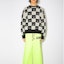 Lookbook Acne Studios Unisex Baju Wool Kotak Hitam/Putih - Koleksi Musim Luruh. C60055-CQK