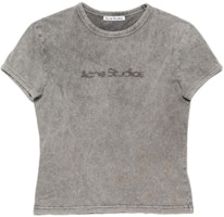 Acne Studios Unisex Faded Logo Crewneck Short Sleeve T-Shirt Grey FW2024. CL0302-DJO Acne Studios Unisex Faded Logo Crewneck Short Sleeve T-Shirt Grey FW2024. CL0302-DJO