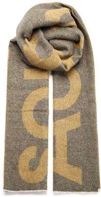 Acne Studios 男女款卡其色字母印花保暖針織圍巾 CA0104CYX Order Acne Studios 男女款卡其色字母印花保暖針織圍巾 CA0104CYX