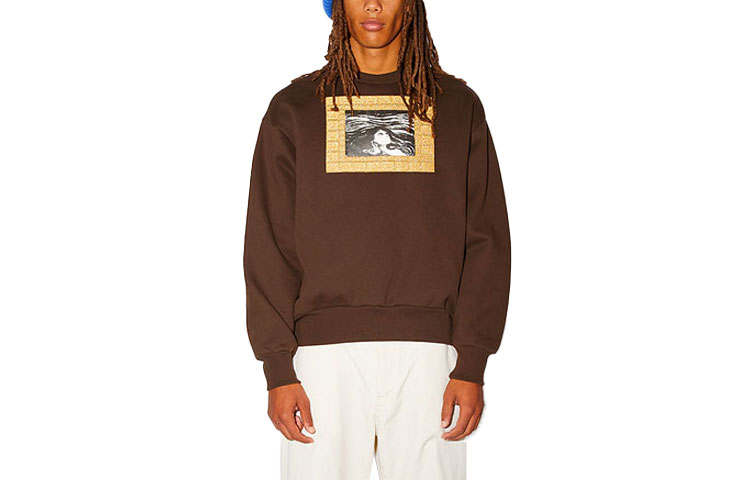 Acne Studios Unisex Logo Graphic Print Long Sleeve Sweatshirt CI0084-CA8