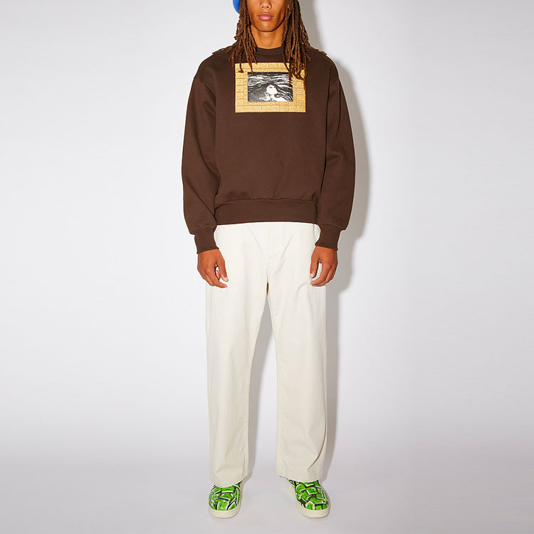 Acne Studios Unisex Logo Graphic Print Long Sleeve Sweatshirt CI0084-CA8 圖 4