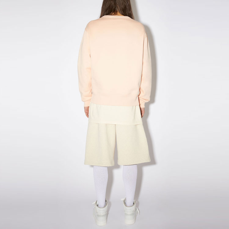 Shop Sudadera Unisex Acne Studios Oversize Face Cuello Redondo Rosa. CI0076-AD5