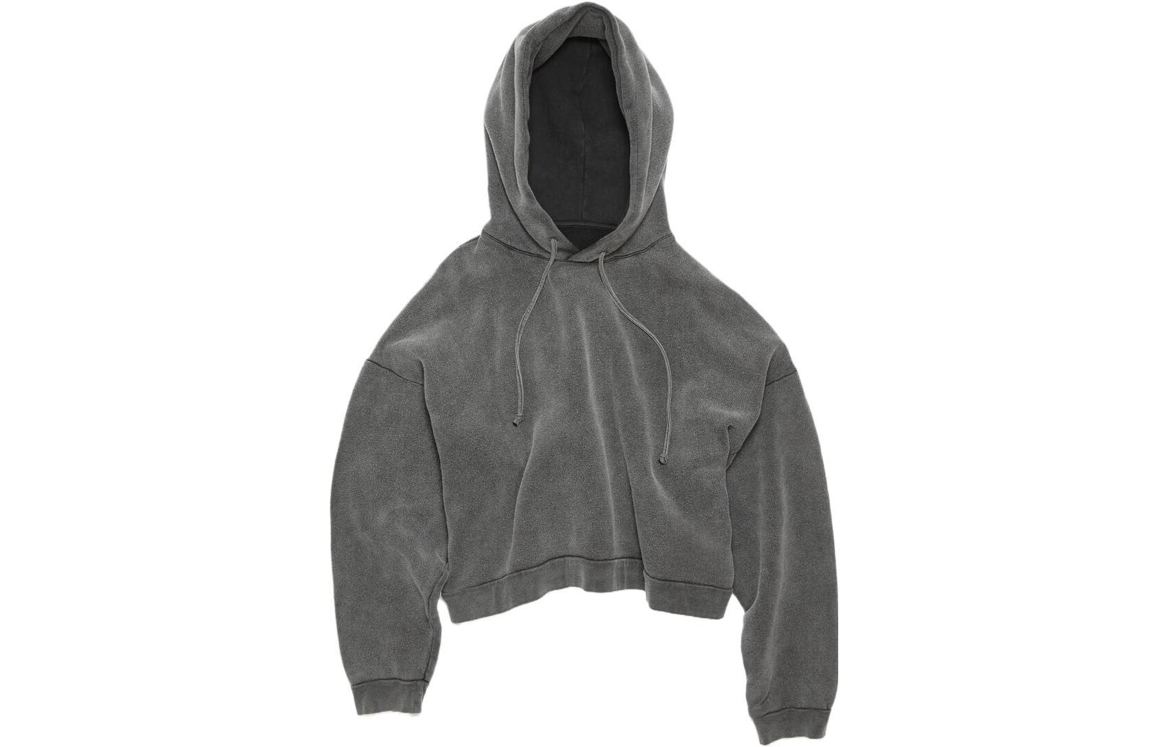 Acne Studios Unisex Oversized Pullover Hoodie - Solid Black/Grey FN-UX-SWEA000019