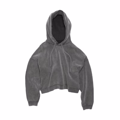 Acne Studios Unisex Oversized Pullover Hoodie - Solid Black/Grey FN-UX-SWEA000019