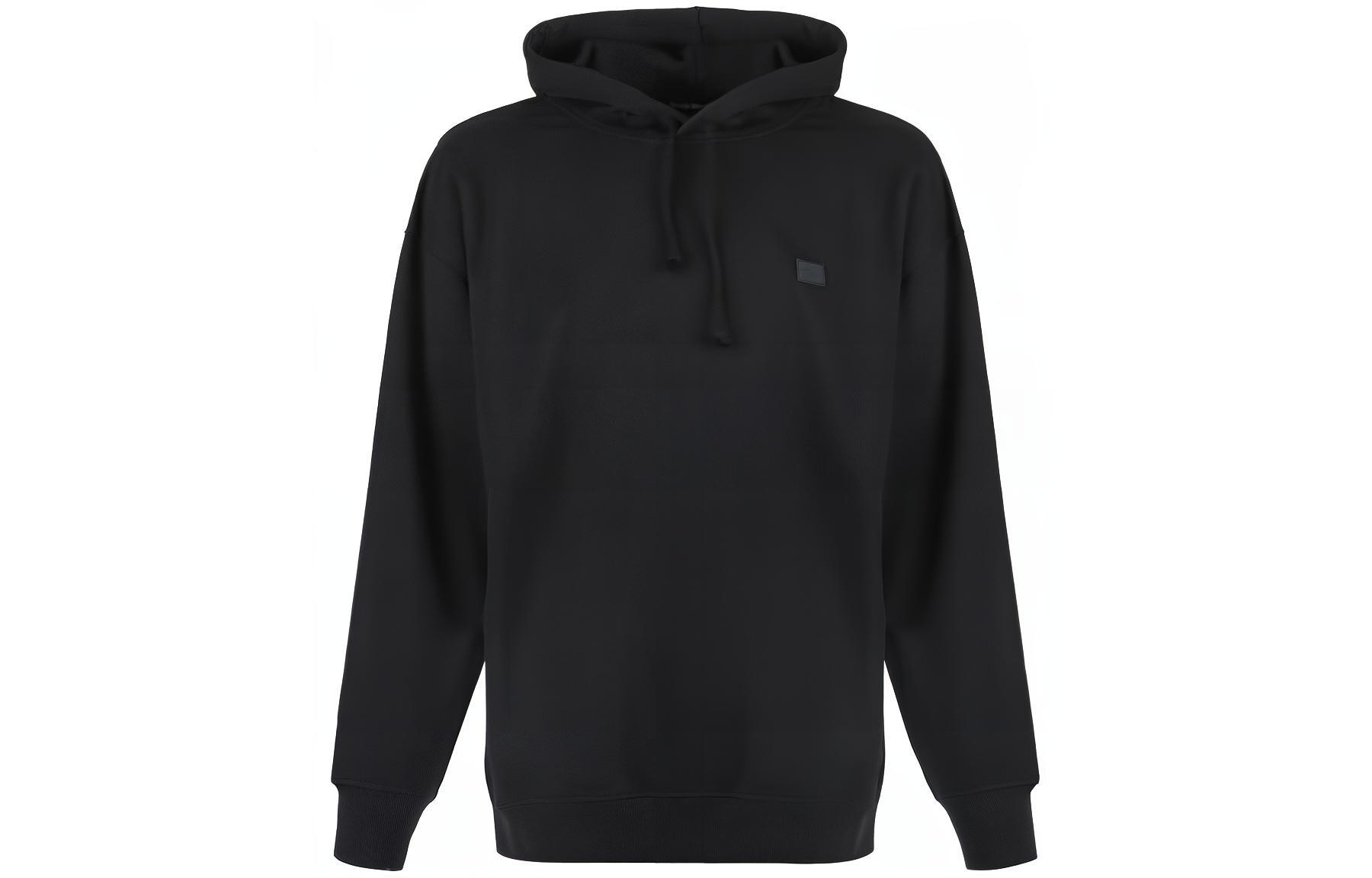 Acne Studios Unisex Oversized Solid Black Sweatshirt. CI0009-900
