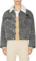 Lookbook Acne Studios 中性款深灰色菱格紋丹寧外套 - 寬鬆版型 C90161-AFH