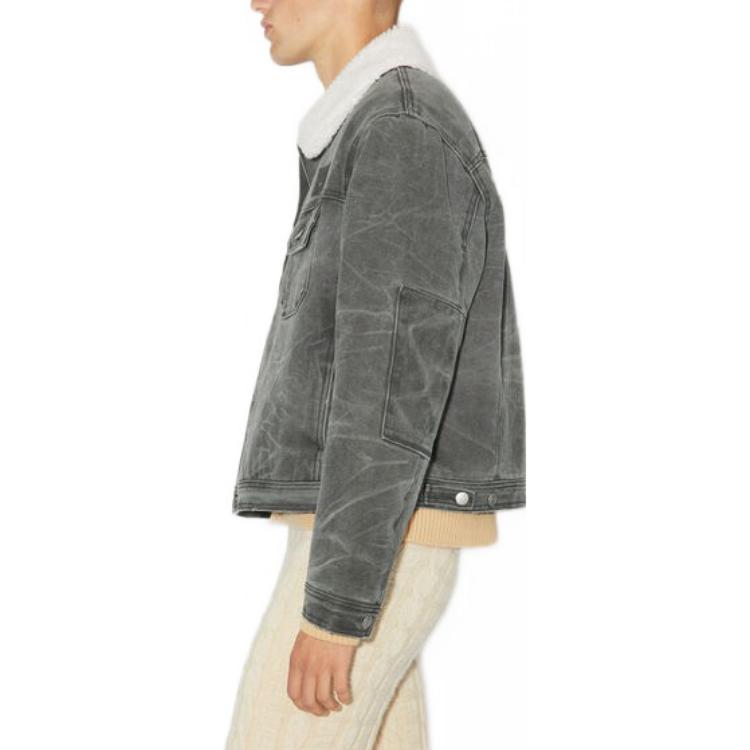 Purchase Chaqueta de mezclilla acolchada Acne Studios Unisex en gris carbón - Corte relajado. C90161-AFH