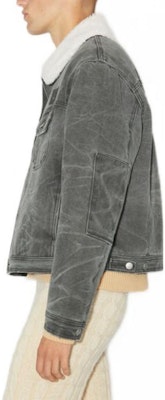 Chaqueta de mezclilla acolchada Acne Studios Unisex en gris carbón - Corte relajado. C90161-AFH Purchase Chaqueta de mezclilla acolchada Acne Studios Unisex en gris carbón - Corte relajado. C90161-AFH