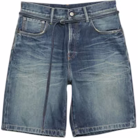 Acne Studios Unisex Relaxed Fit Casual Denim Shorts Mid Blue. CE0055-863 Acne Studios Unisex Relaxed Fit Casual Denim Shorts Mid Blue. CE0055-863